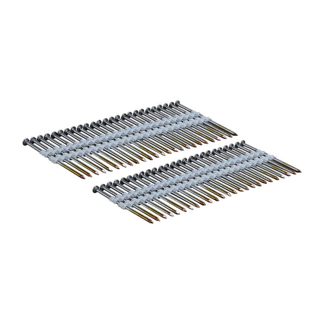 FR21120-3B 21 Degree .120" x 3" Plastic Collated Bright Finish Smooth Shank Full Round Head Framing Nails (2000 Count)