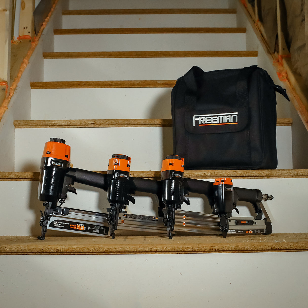 P4FNCB Pneumatic Finishing Nailer Kit with Fasteners (4-Piece)