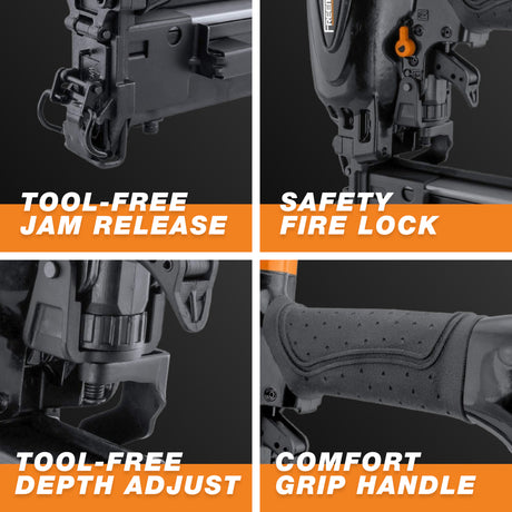 PWC50 Pneumatic 16-Gauge 1" Wide Crown Stapler for Senco P Style Staples