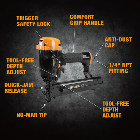 PWCS50 Pneumatic 16-Gauge 1" Wide Crown Stapler for DeWaltÂ® and BostitchÂ® 16S2 Series Staples